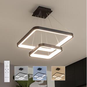 Brilagi - lustru LED dimabil suspendat pe cablu FALCON SLIM LED/78W/230V 50x50 cm negru + telecomandă