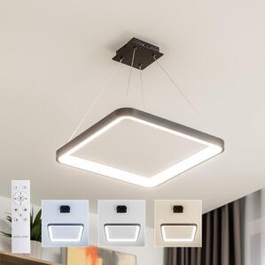 Brilagi - FALCON SLIM Lustră suspendată LED dimabilă pe cablu, 50 W, 230 V, 50 x 50 cm, negru + telecomandă