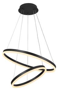 Brilagi - Lustră LED dimabilă suspendată pe cablu CIRCLE, 70W/230V, 3000-6500K, negru + telecomandă