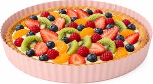 Tava metalica Pufo Cook pentru copt prajituri- ideala pentru torturi, tarte si deserturi perfecte, roz