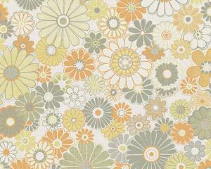 Tapet vlies pentru perete retro chic 39535-3v