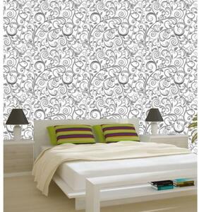 Tapet vlies de lux abstract retro alb