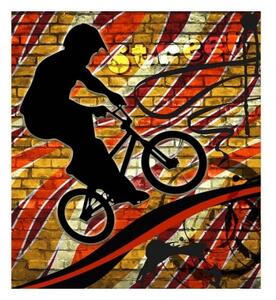 Fototapetă vlies bicicletă roșie 225 x 250 cm