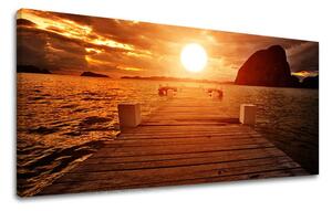 Tablou de perete PANORAMA APUS DE SOARE - 30x60 cm