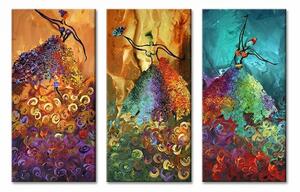Tablou de perete pictată manual DANCERS - 90x70 cm / Clasic 2 cm