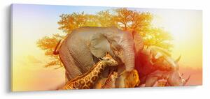 Tablou - Animale africane (120x50 cm)