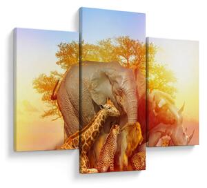 Tablou - Animale africane (90x60 cm)