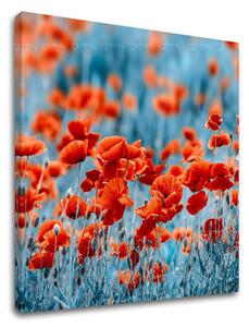 Tablou de perete RED FLOWERS_159-12 - 30x30 cm