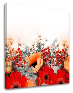 Tablou de perete RED FLOWERS_154-12 - 30x30 cm