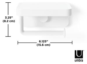 Suport pentru hârtie igienică alb autoadeziv din plastic reciclat Flex Adhesive – Umbra