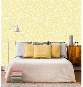 Tapet vlies de lux abstract retro galben