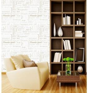 Tapet vlies de lux texte crem