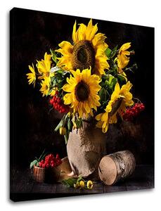 Tablou de perete YELLOW FLOWERS_162-12 - 30x30 cm