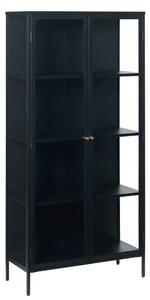 Vitrină Unique Furniture Carmel, înălțime 190 cm, negru
