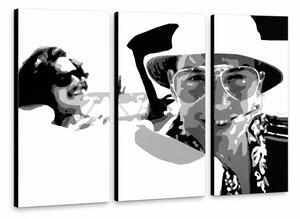 Tablou pictat manual POP Art Fear and Loathing in Las Vegas 3 piese lv - 60x40 cm