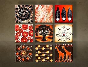 Tablou pictat manual ABSTRAKT 9-part