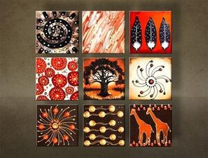 Tablou pictat manual ABSTRAKT 9-part