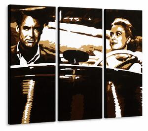 Tablou pictat manual POP Art James Bond 3 bucăți bond1 - 60x40 cm