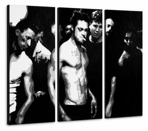 Tablou pictat manual POP Art Fight Club 3 bucăți fc - 60x40 cm