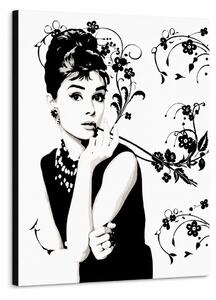Tablou POP ART pictat manual a lui Audrey Hepburn ah6 - 60x80 cm