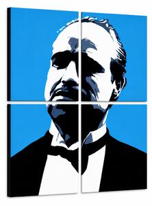 Tablou POP ART pictat manual a lui Marlon Brando 4 părți mb4 - 60x60 cm