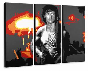 Tablou pictat manual POP Art Rambo 3 piese ram - 60x40 cm