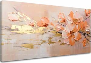 Pictură structurată Pictură structurată Atingerea de aur a naturii - PREMIUM ART - 40x80 cm