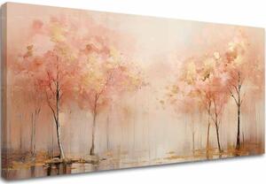 Pictură structurată Plimbare prin natura liniștită - PREMIUM ART - 40x80 cm