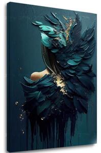 Picturi moderne pe pânză - Feminine Touch of Angelic Beauty - 40x50 cm