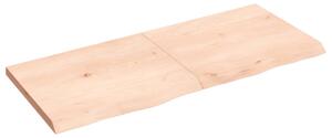Poliță de perete, 120x50x(2-4)cm, lemn masiv de stejar netratat