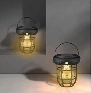 Set 2 x Felinar solar cu lumina calda