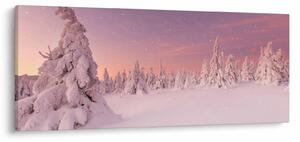 Tablou - Copaci sub așternut de zăpadă (120x50 cm)