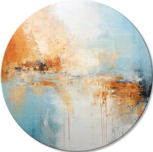 Picturi rotunde cu acrilic Dimineața abstractă - 60 cm