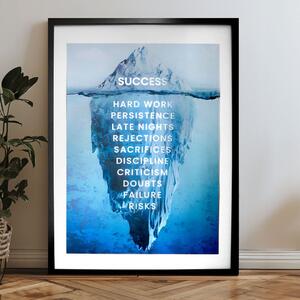 Poster de perete cu efect EXTRA - Icebergul succesului - 40x60 cm