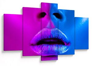 Tablou - Imaginea buzelor colorate (150x105 cm)