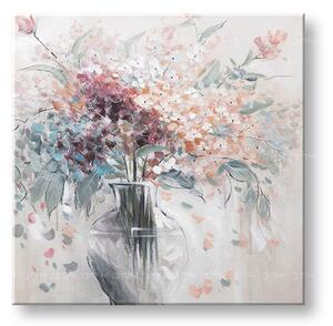 Pictură manuală pe pânză FLORI 80x80 cm - 80×80 cm / Clasic 2 cm