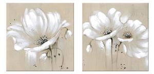 Tablou pictat manual manual FLORI - 80x40 cm