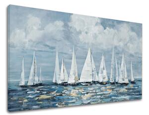 Tablou FLAGS ON THE SEA 1 buc - 80x40 cm