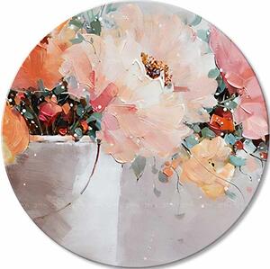 Tablou pictat rotund Dorința de frumusețe - 60 cm