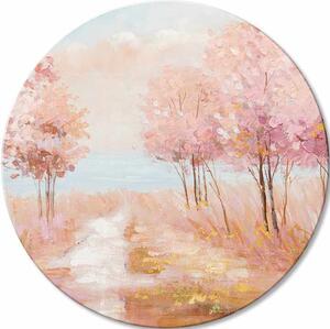 Tablou pictat rotund Viața visată - 60x60 cm