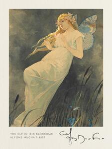 Reproducere The Elf in the Iris Blossoms - Alfons Mucha