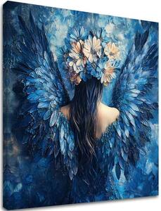 Tablouri de îngeri Față misterioasă | finisată de mâna artistului - 60x60 cm