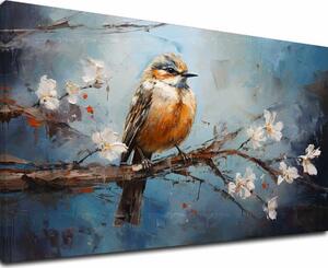 Tablouri Păsări Armonie în albastru - 40x60 cm