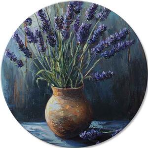 Tablouri rotunde cu acrilic Cadou lavanda - 60 cm