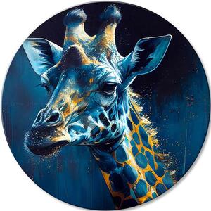 Tablouri rotunde cu acrilic Noapte girafa aura - 60 cm