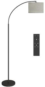 HOMCOM Lampada da Terra Regolabile Telecomando e Timer 1h Paralume Girevole Nero | Aosom Romania