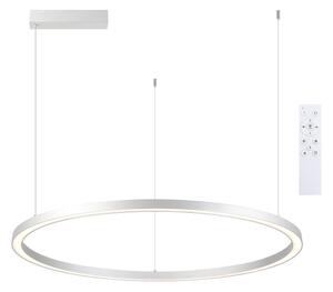 Brilagi-LED reglabil, lustru suspendat pe cablu PORTOFINO LED/60W/230V, diametru 80 cm, argintiu + telecomandă