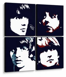 Tablou POP ART pictat manual BEATLES 4 buc beat - 60x60 cm [4 x 30x30]