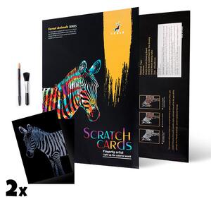 Pictura magică pentru răzuit - Zebra 40.5 x 28.5 cm