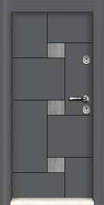 Ușă de intrare metalică pentru interior GM81 gri 88x201 cm stânga